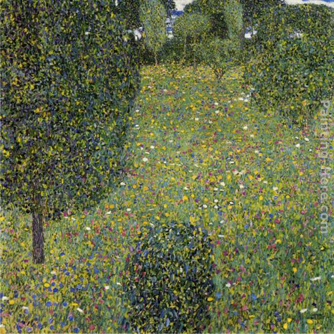 Garden Landscape painting - Gustav Klimt Garden Landscape art painting